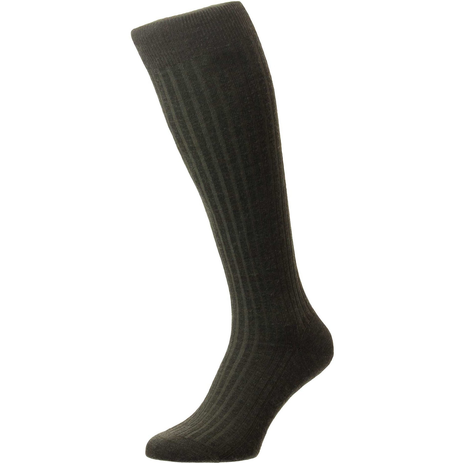 Laburnum 5x3 Rib Merino Wool Mid-calf Dress Socks