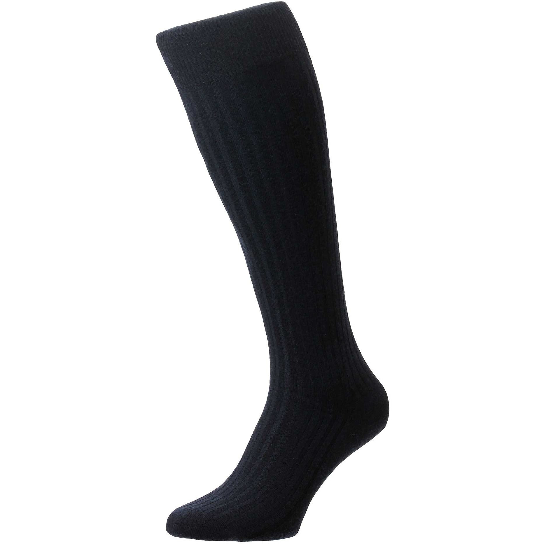 Laburnum 5x3 Rib Merino Over the Calf Wool Dress Socks