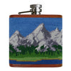 Tetons Needlepoint Flask