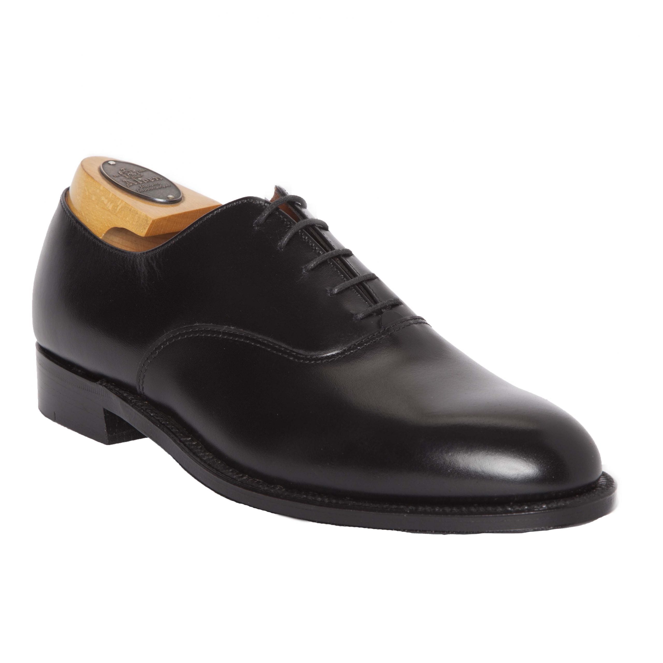 Plain Toe Bal Black Calfskin #932