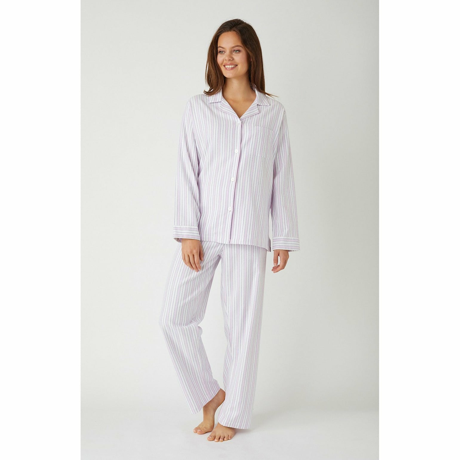 Ladies Brushed Cotton Flannel Pyjamas