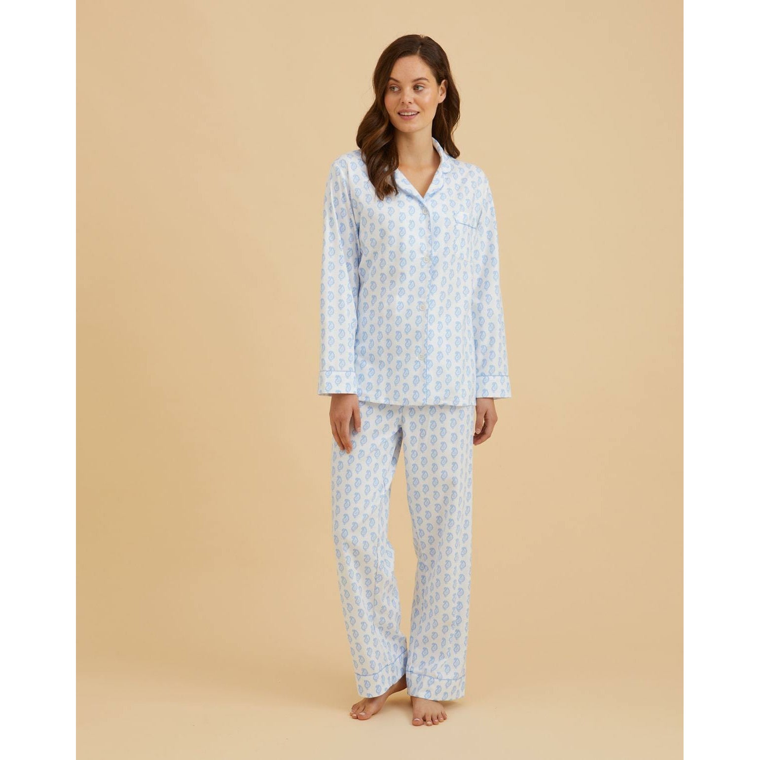 Ladies Brushed Cotton Flannel Pyjamas