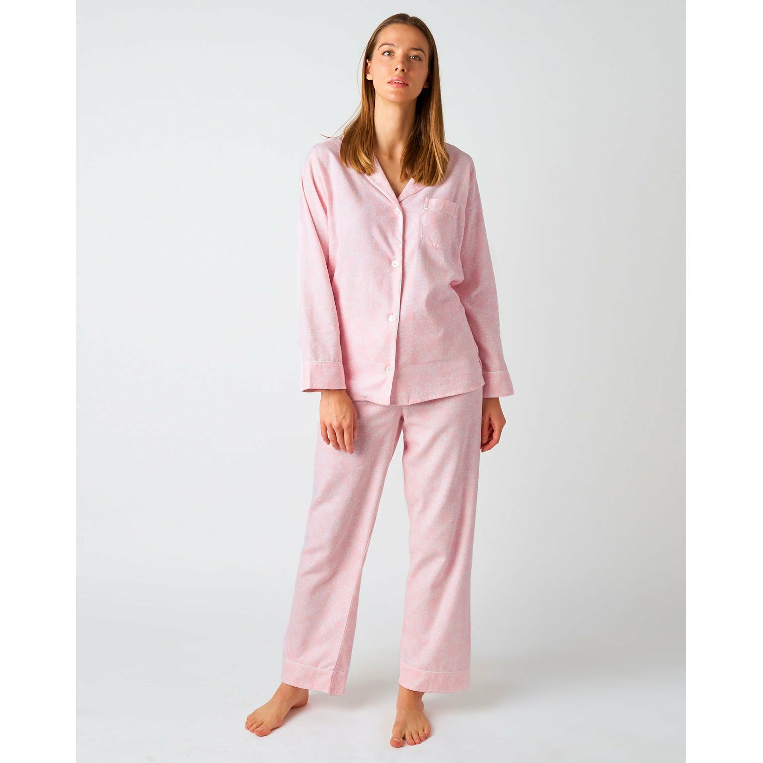 Ladies Brushed Cotton Flannel Pyjamas