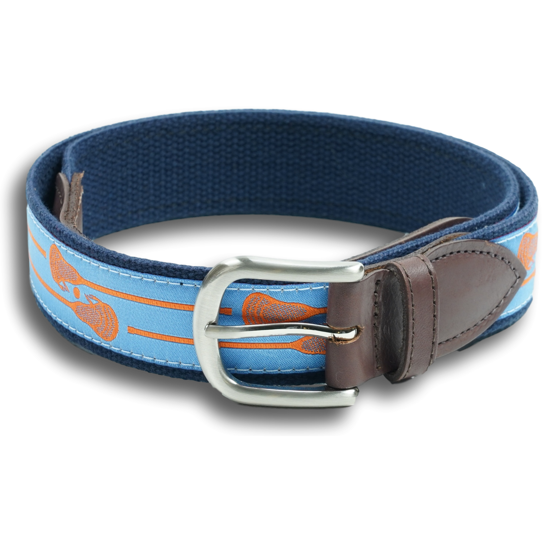 Lacrosse Stick Leather Tab Belt