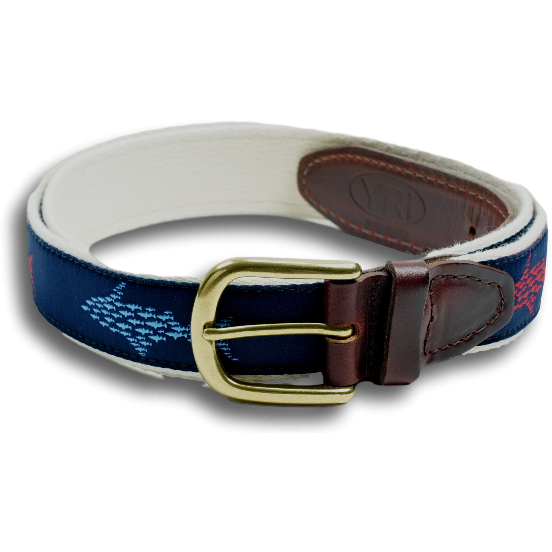 Red White and Blue Shark Ribbon Belt