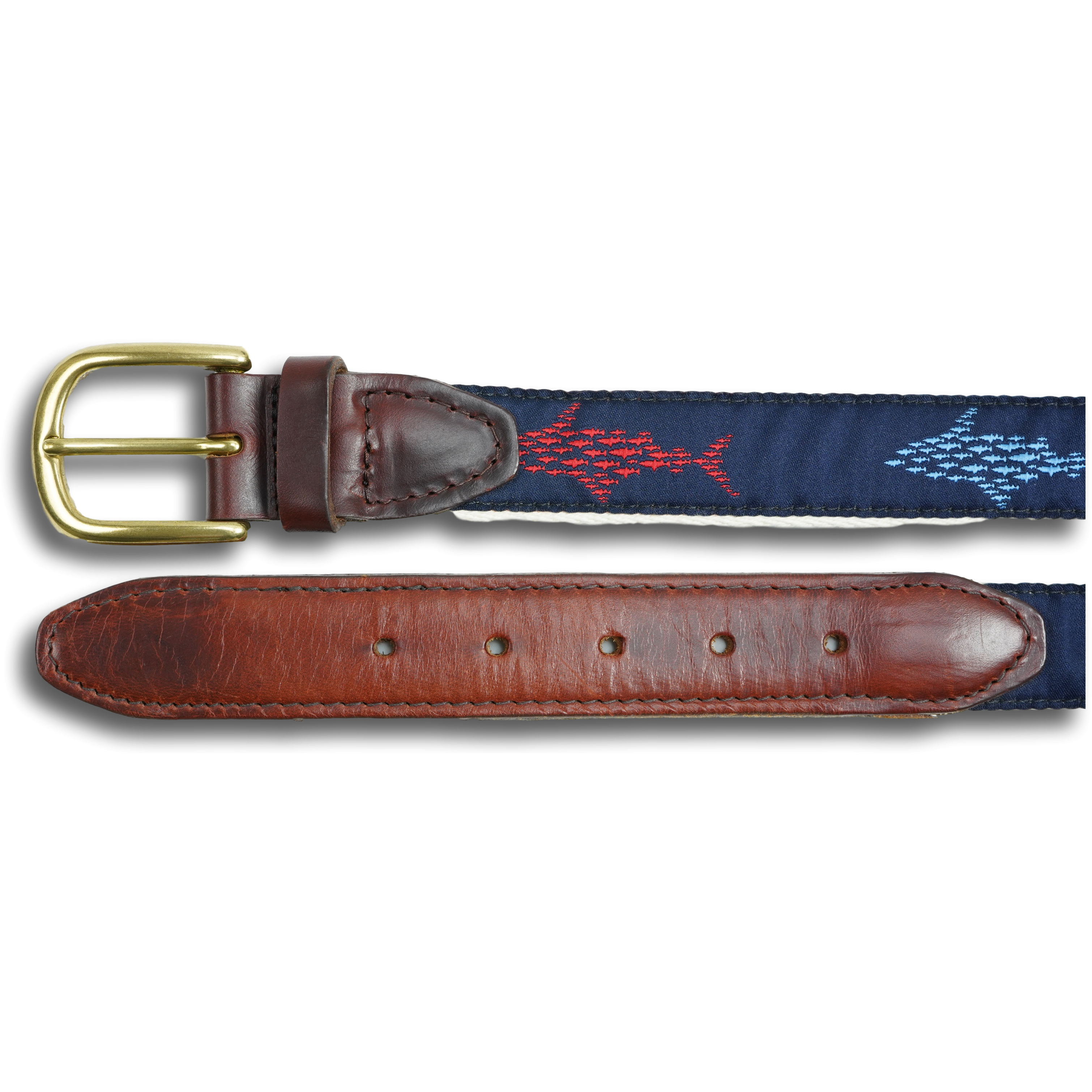 Red White and Blue Shark Ribbon Belt