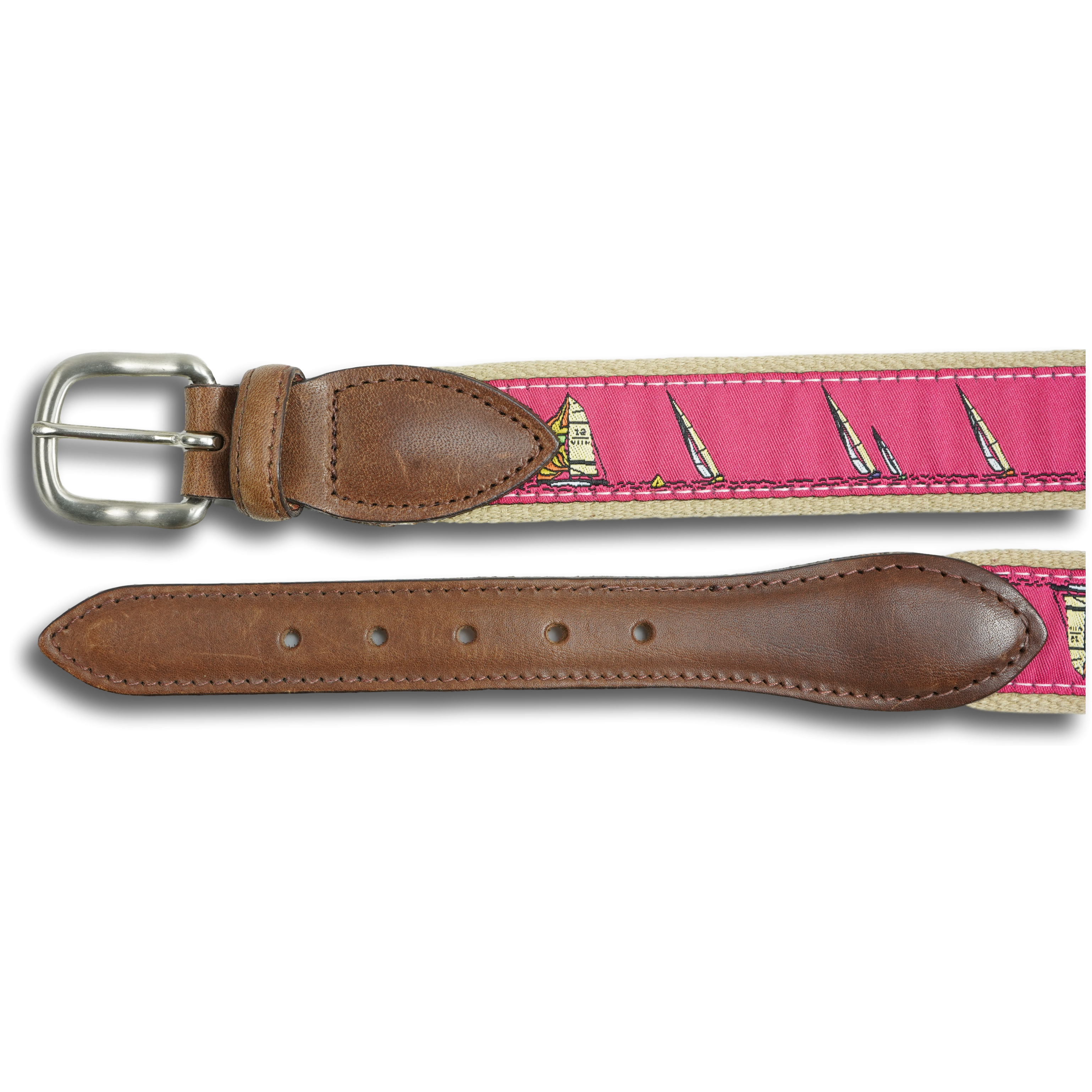 Rounding the Mark Leather Tab Belt