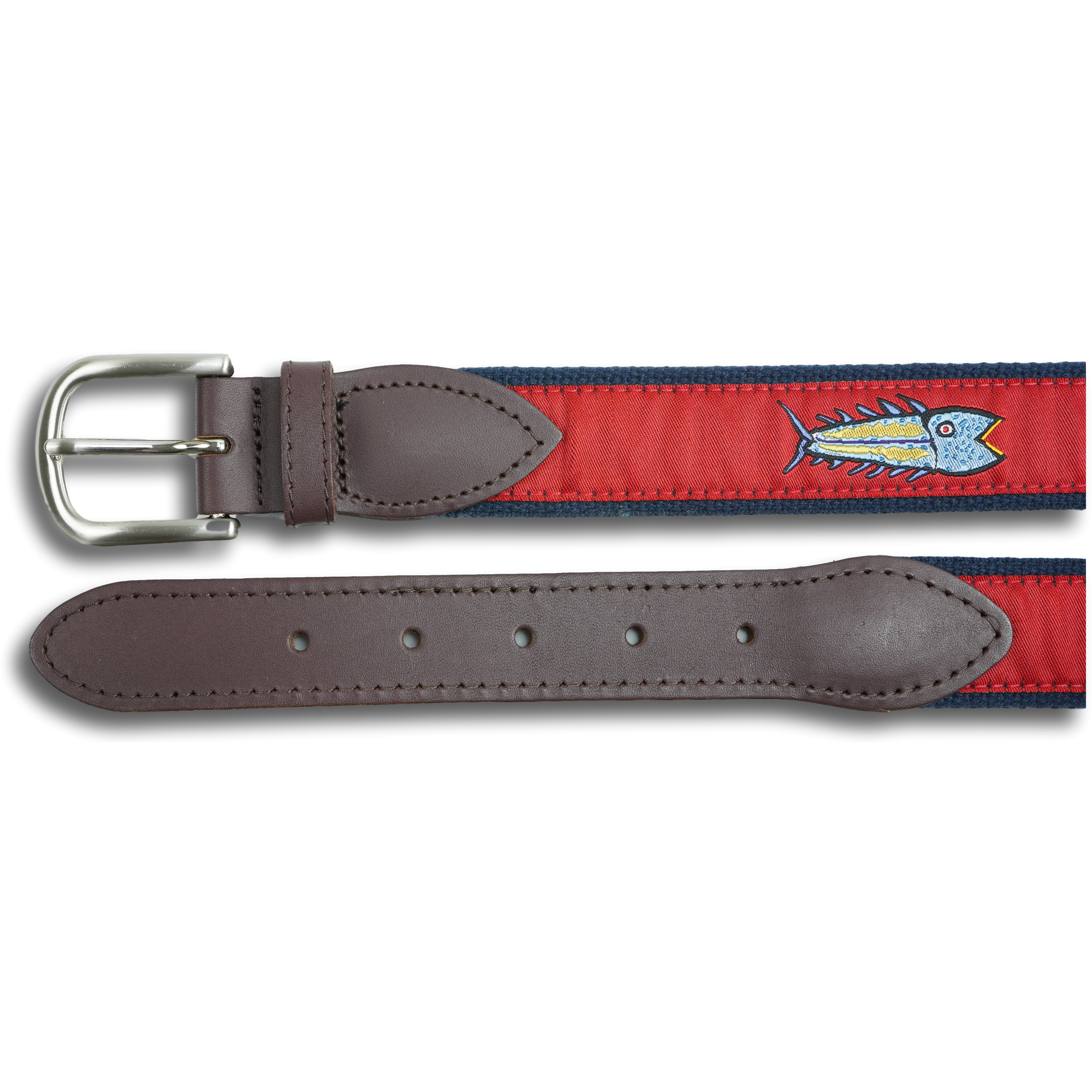 Hopkins Fish Leather Tab Belt