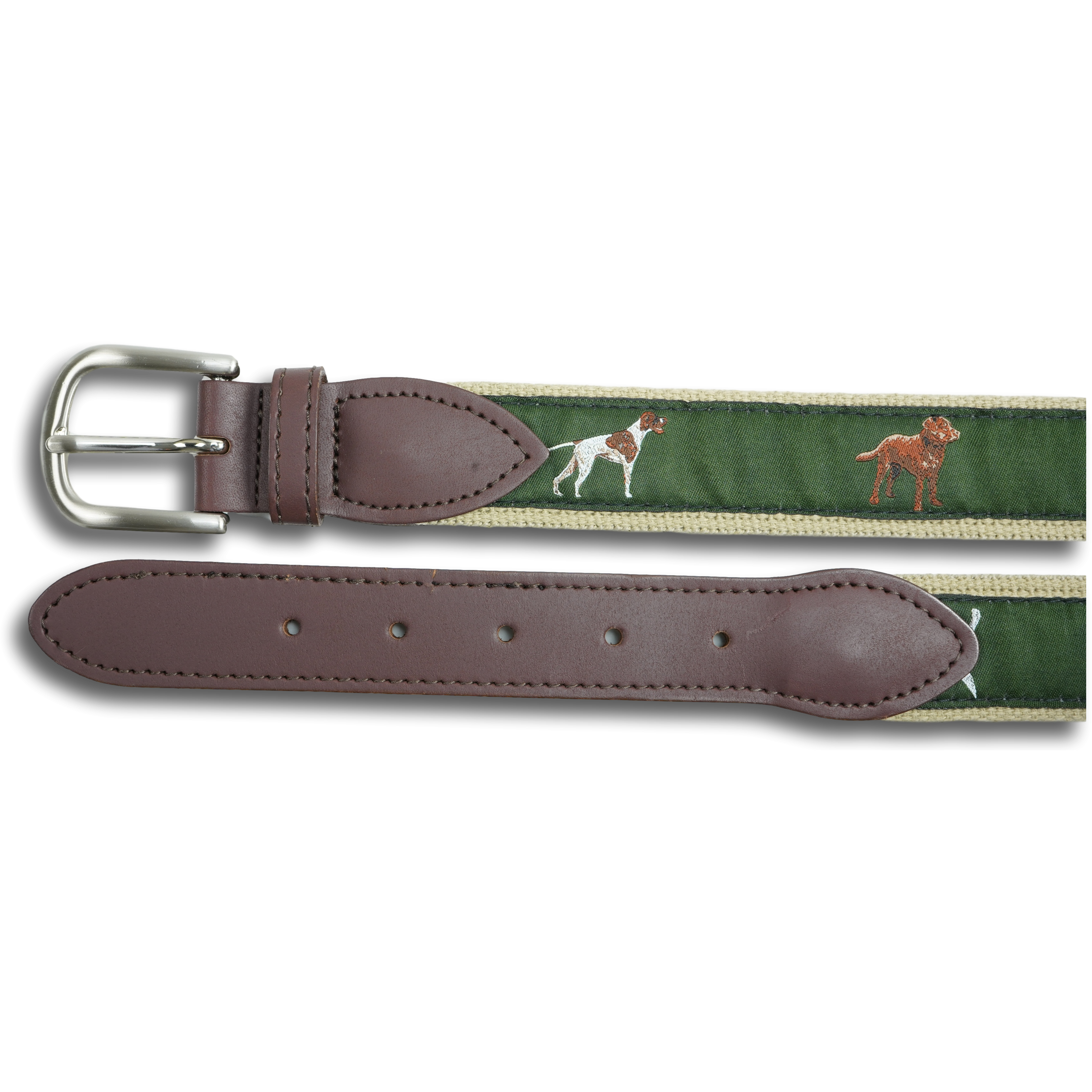 Sporting Dogs Leather Tab Belt