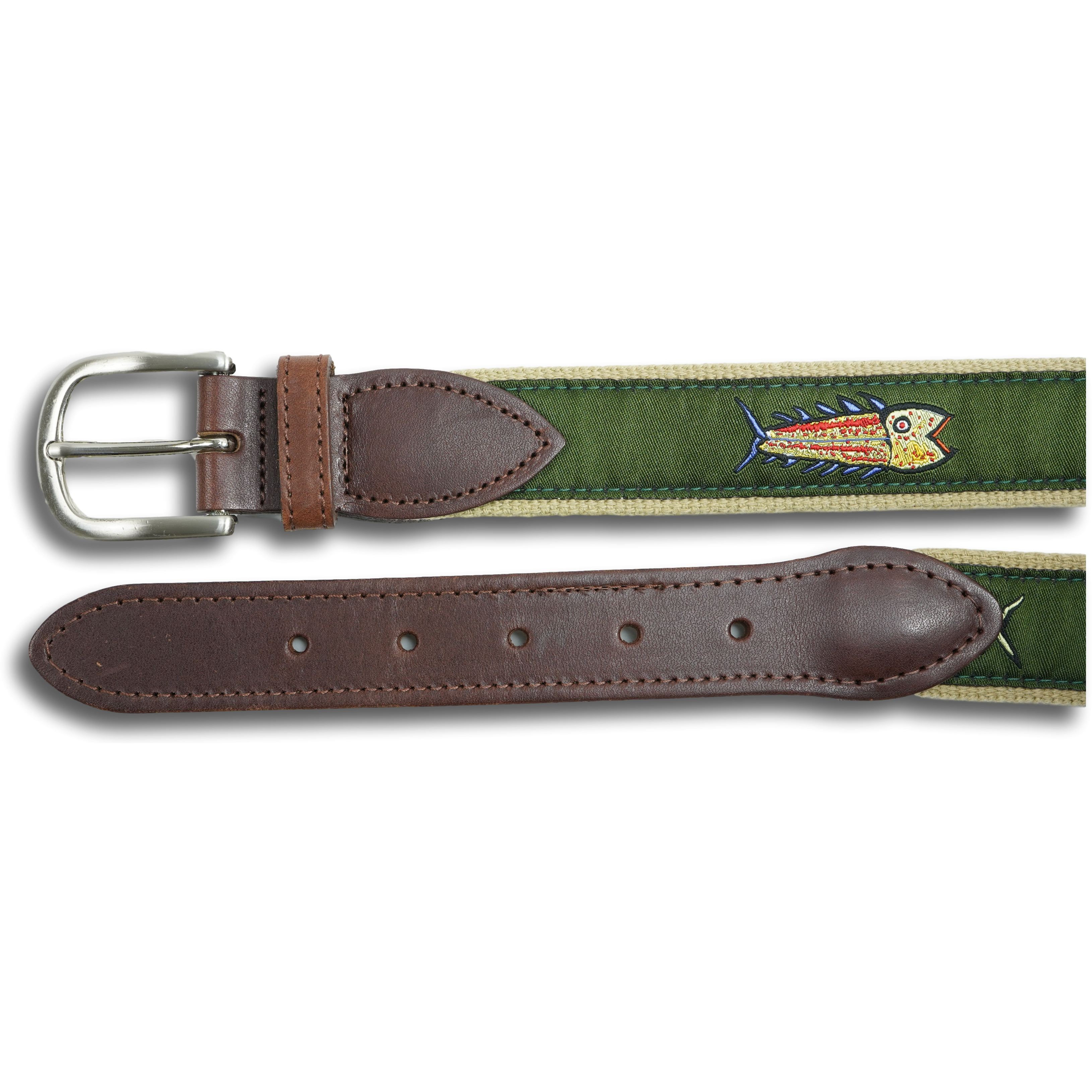 Hopkins Fish Leather Tab Belt