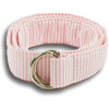 Pink and White Striped Ribbon Belt