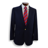 Navy Wool Flannel Side Vent Blazer (44L)