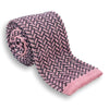 Herringbone Silk and Linen Knitted Tie