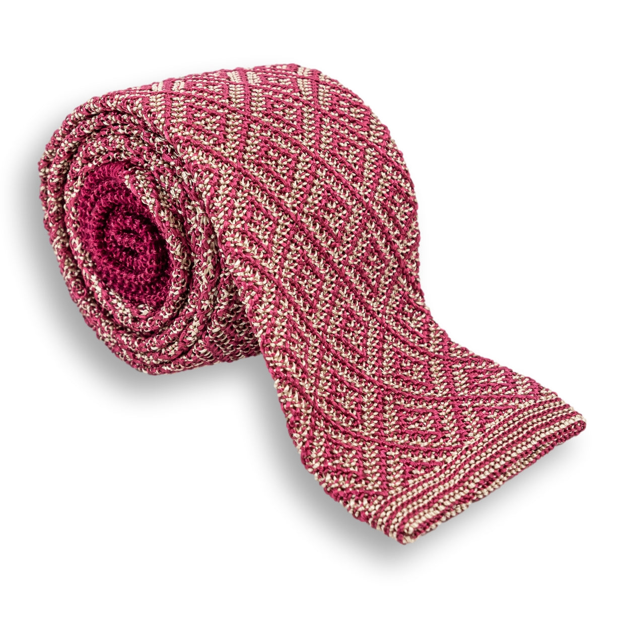 Diamonds Silk Knitted Tie