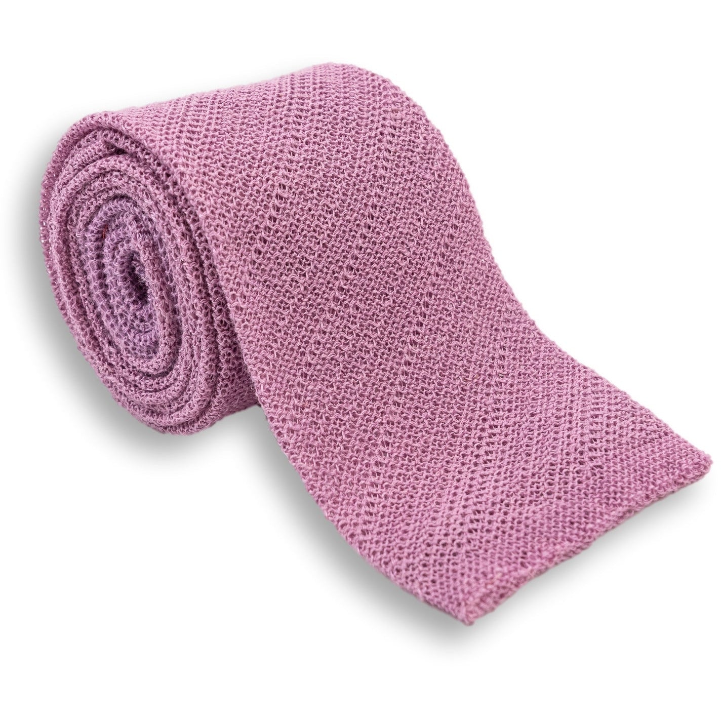 Diagonal Stripes Linen Knitted Tie