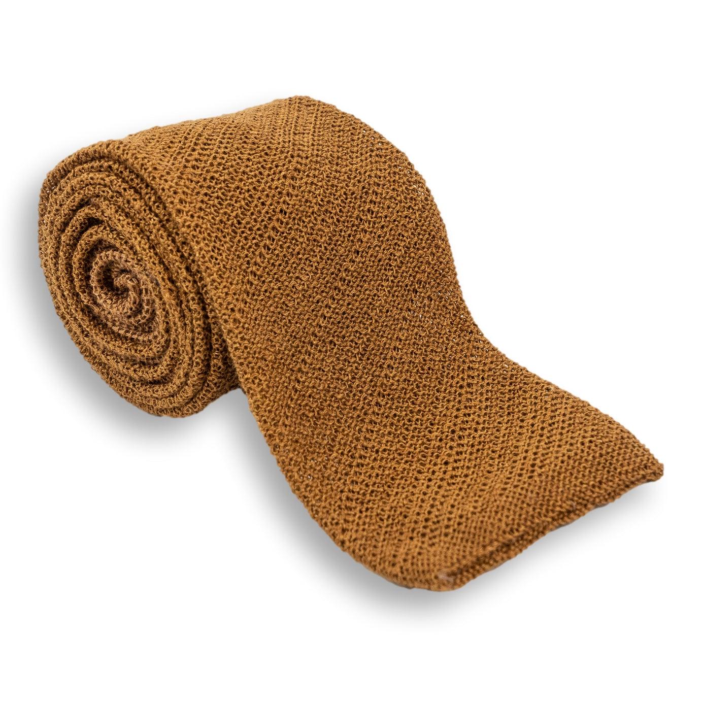 Diagonal Stripes Linen Knitted Tie