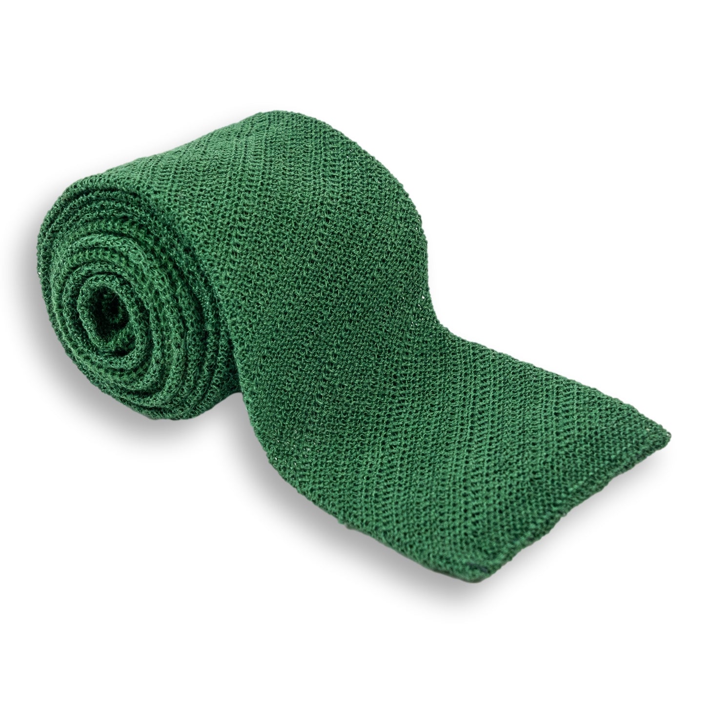 Diagonal Stripes Linen Knitted Tie