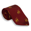 Red Silk Tie with Gold Giraffes