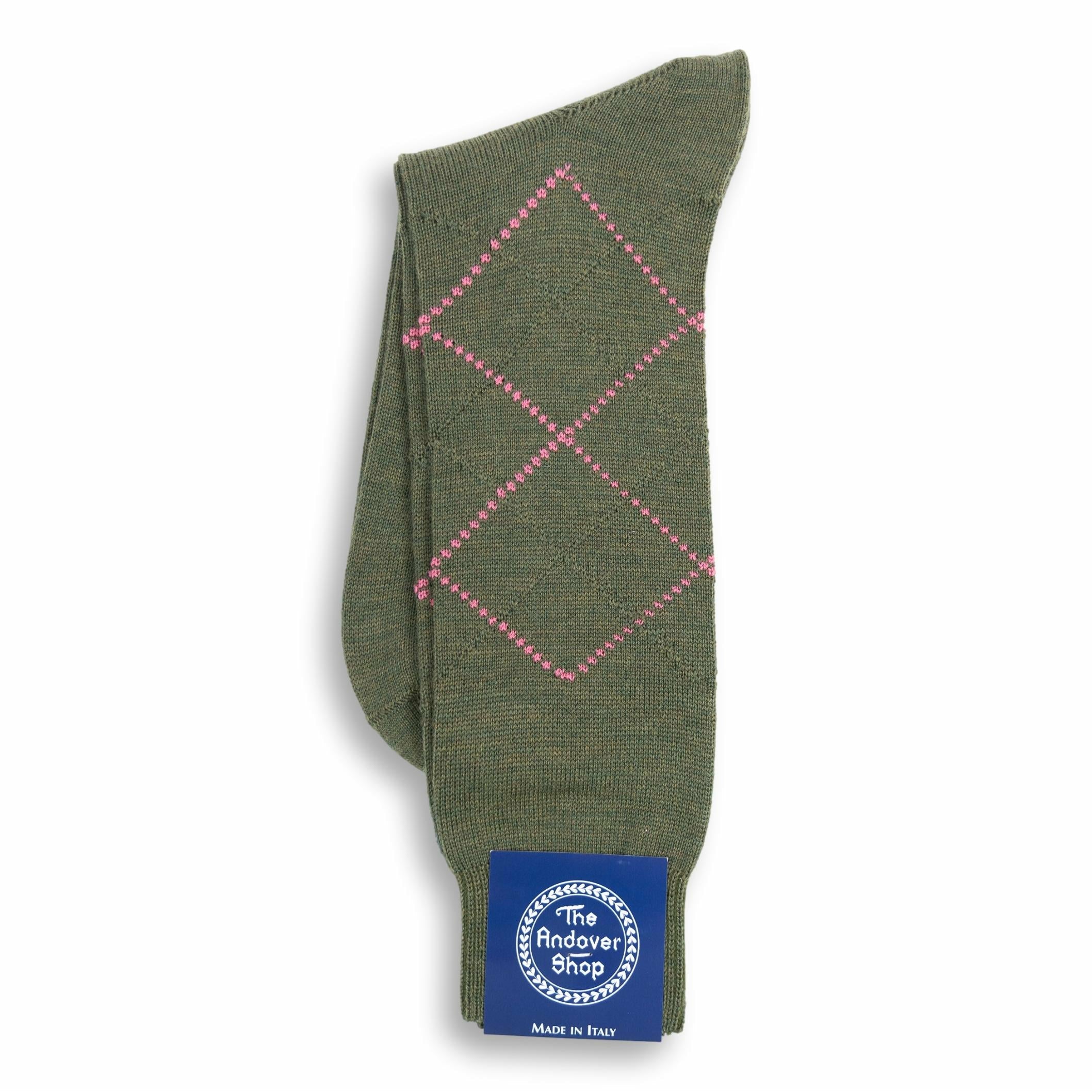 Mid-calf Argyle Wool Dress Socks