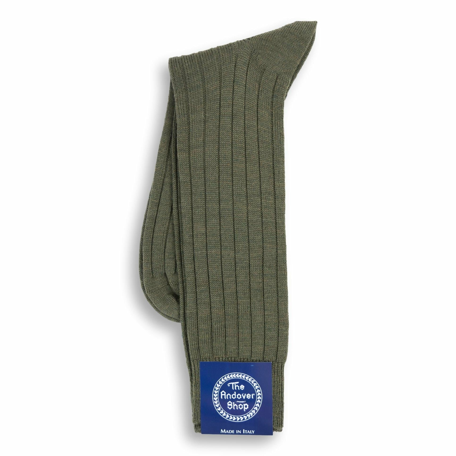 Mid-calf Ribbed Wool Dress Socks