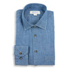 Blue Chambray Spread Collar Sport Shirt