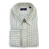 Blue and Taupe Tattersall Button Down Sport Shirt