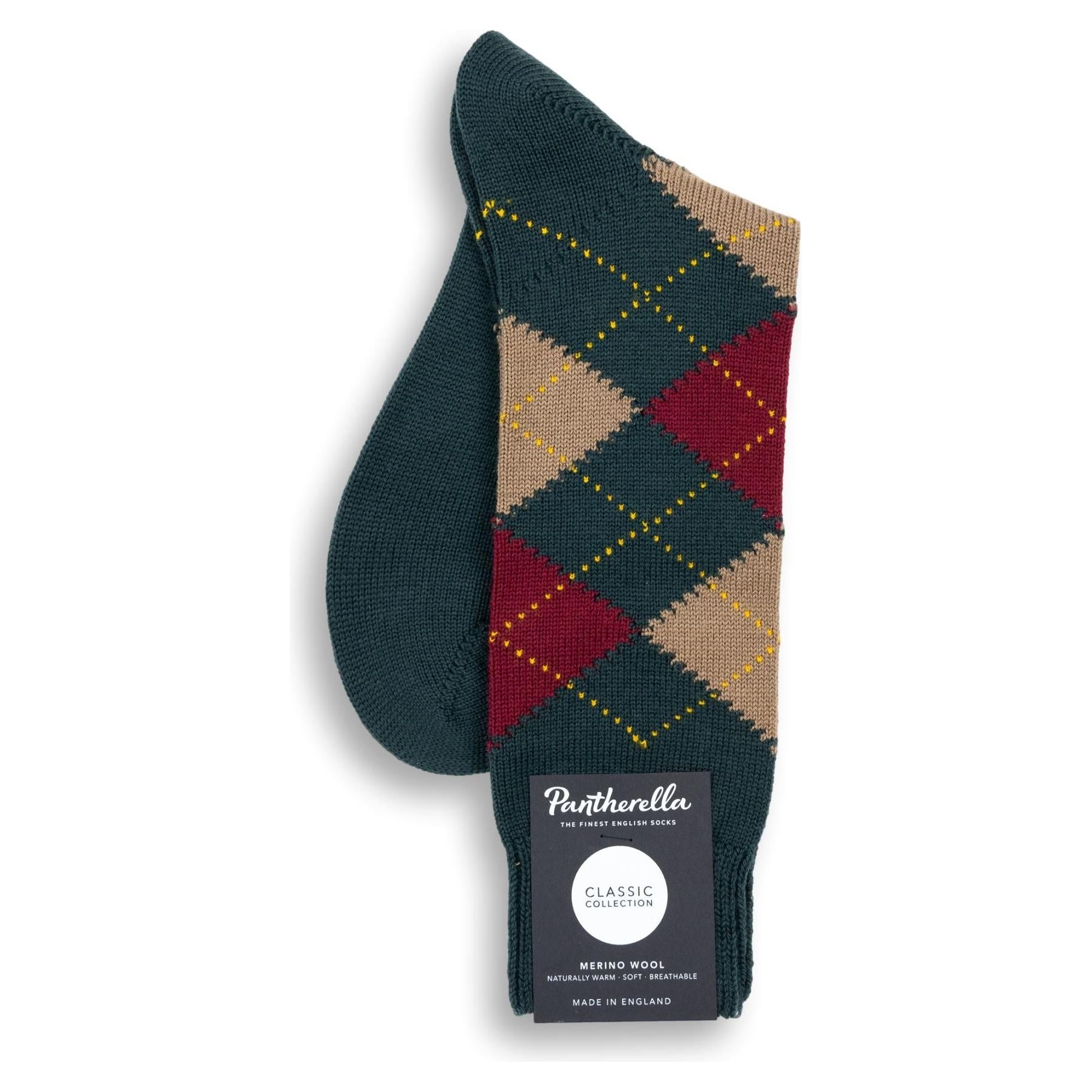 Racton Merino Wool Argyle Dress Socks