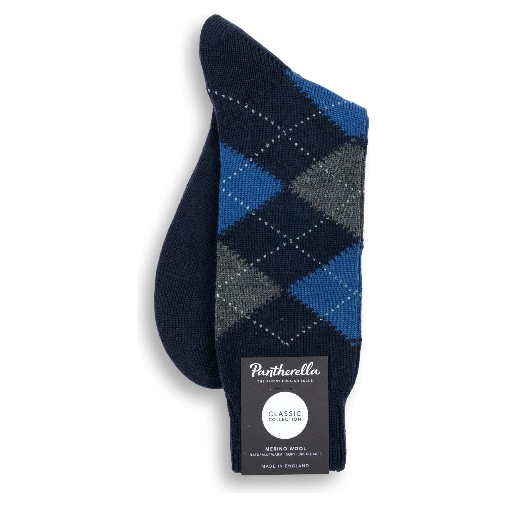 Racton Merino Wool Argyle Dress Socks