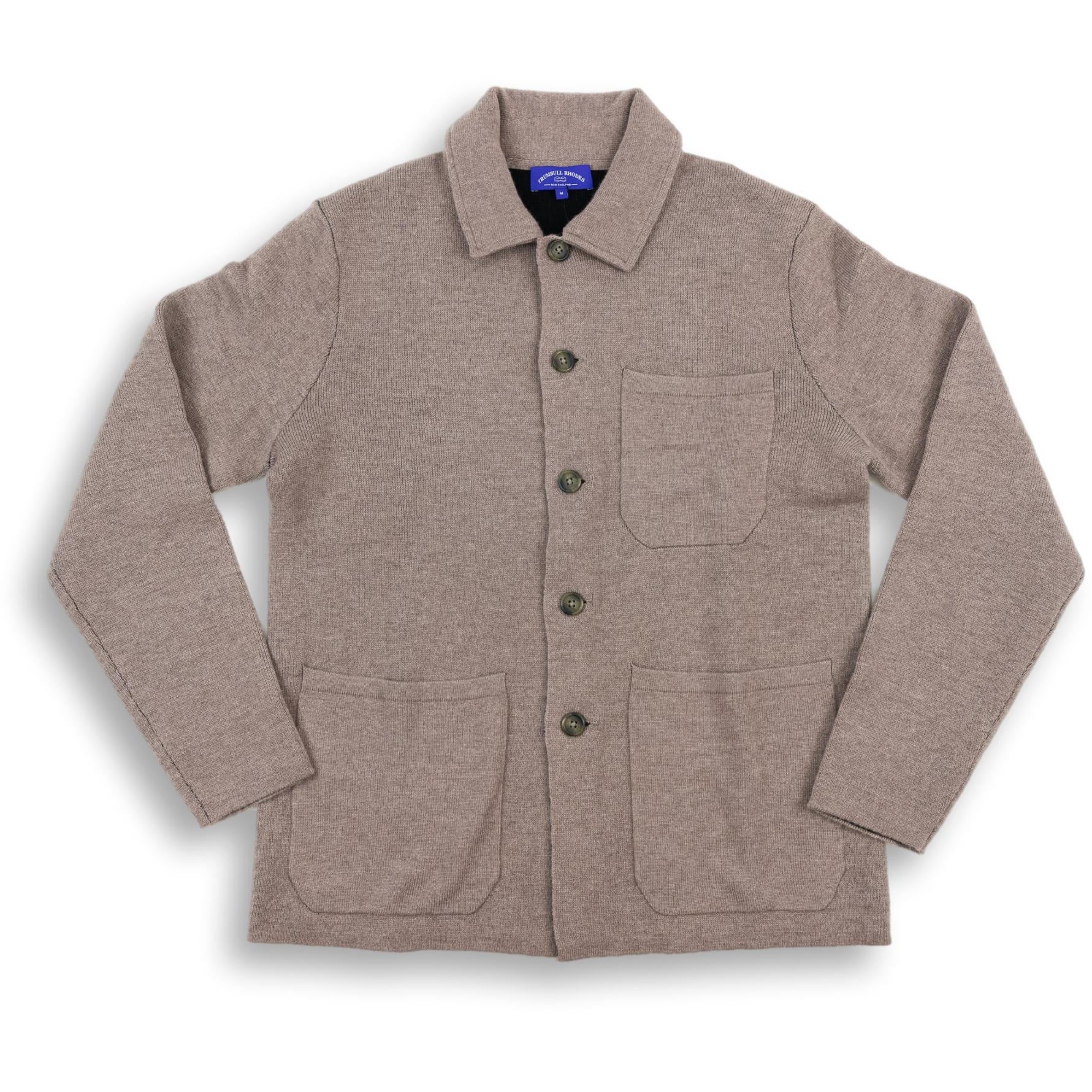 Full Button Cashmere and Wool Blend Sweater Jacket