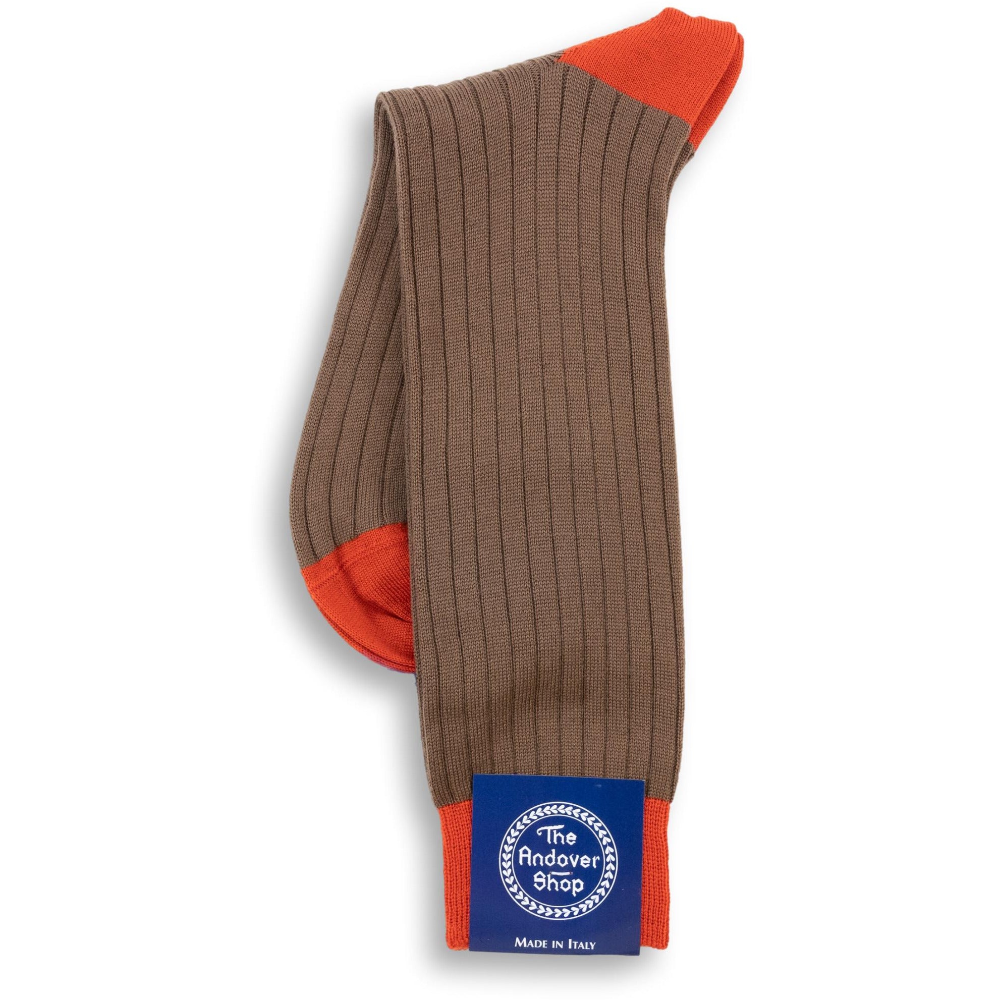 Mid-Calf Alternating Toe and Heel Wool Dress Sock