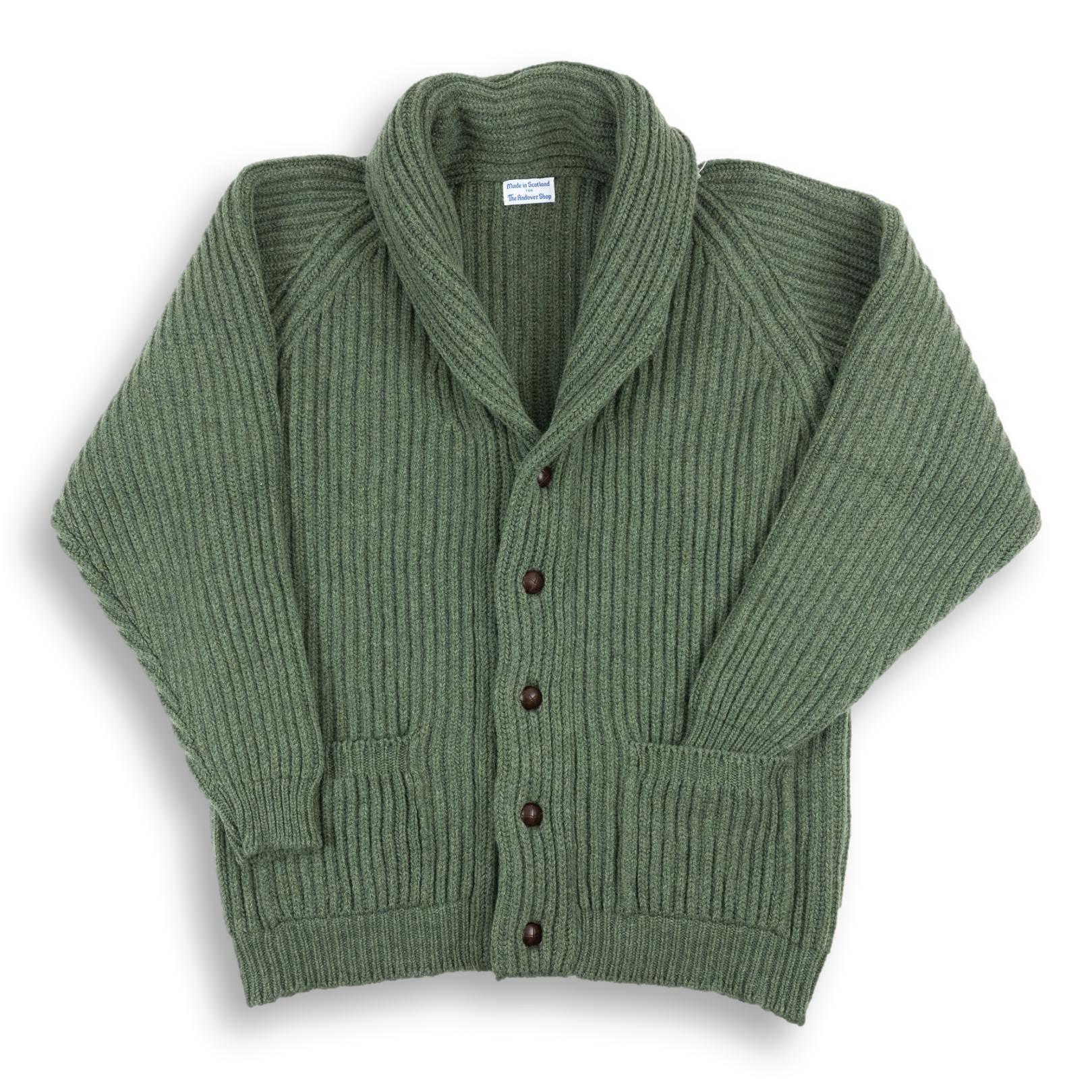 Lambswool Shawl Collar Cardigan Sweater