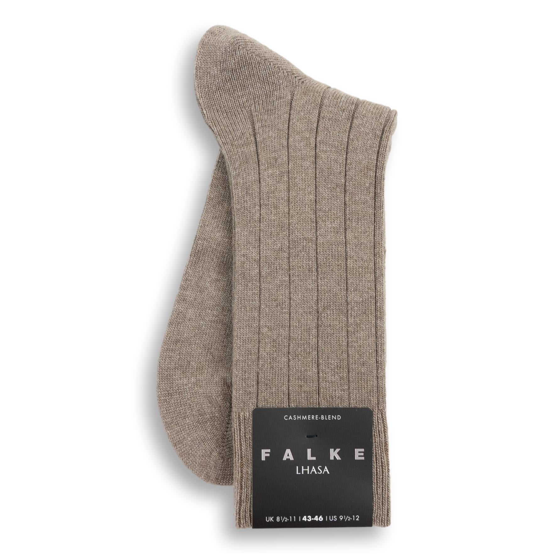 Lhasa Cashmere Blend Mid-Calf Ribbed Dress Sock