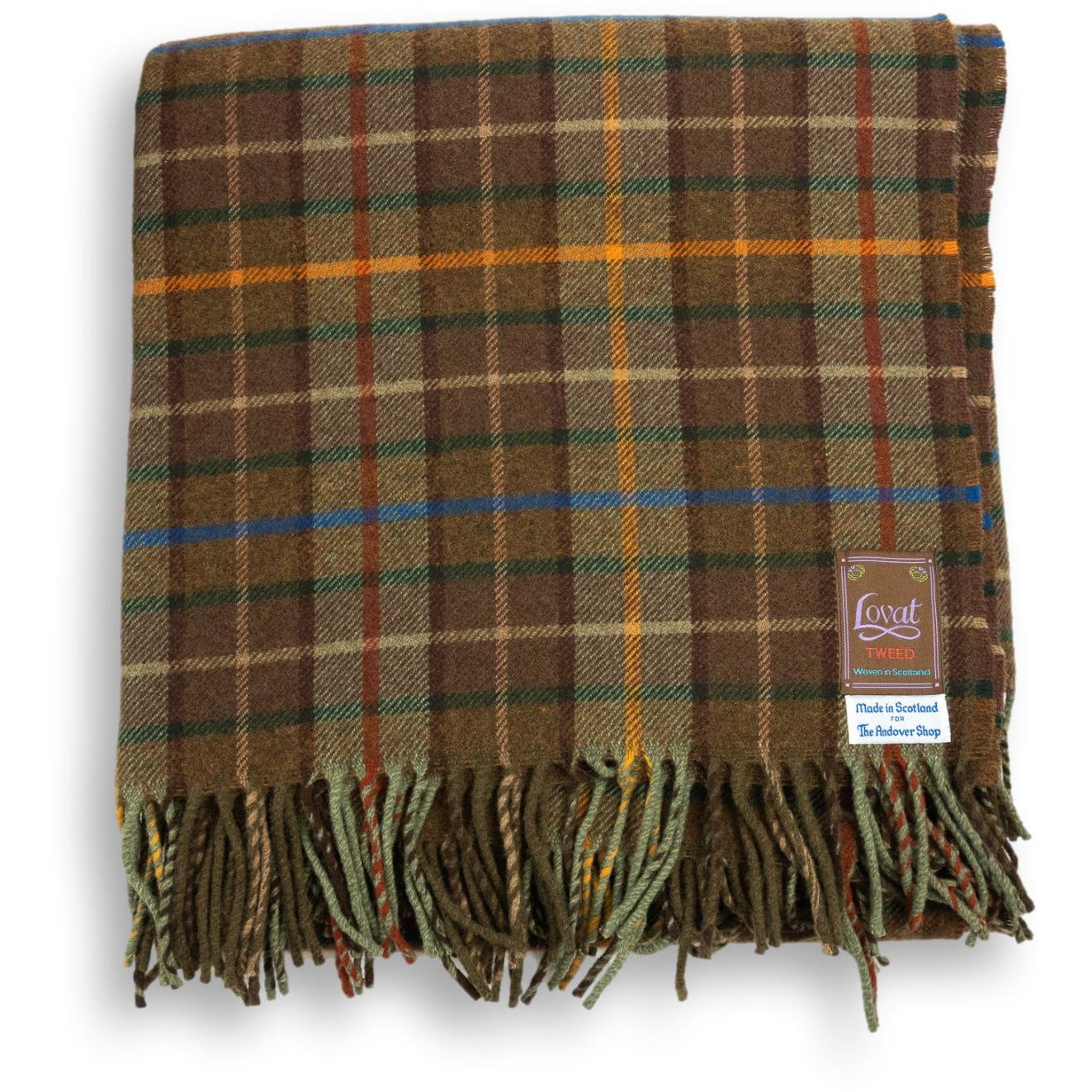 Multicolored Plaid 100% Lambswool Blanket