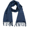 Navy with White Polka Dots Cashmere and Silk Scarf