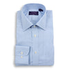 Blue Hairline Stripe Spread Collar Dress Shirt