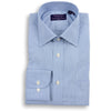 Blue Fine Stripe Spread Collar Dress Shirt