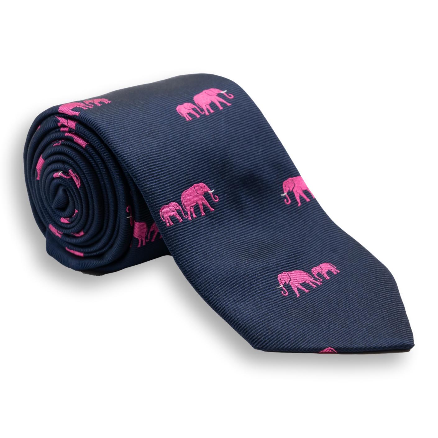 Elephant Silk Woven Tie