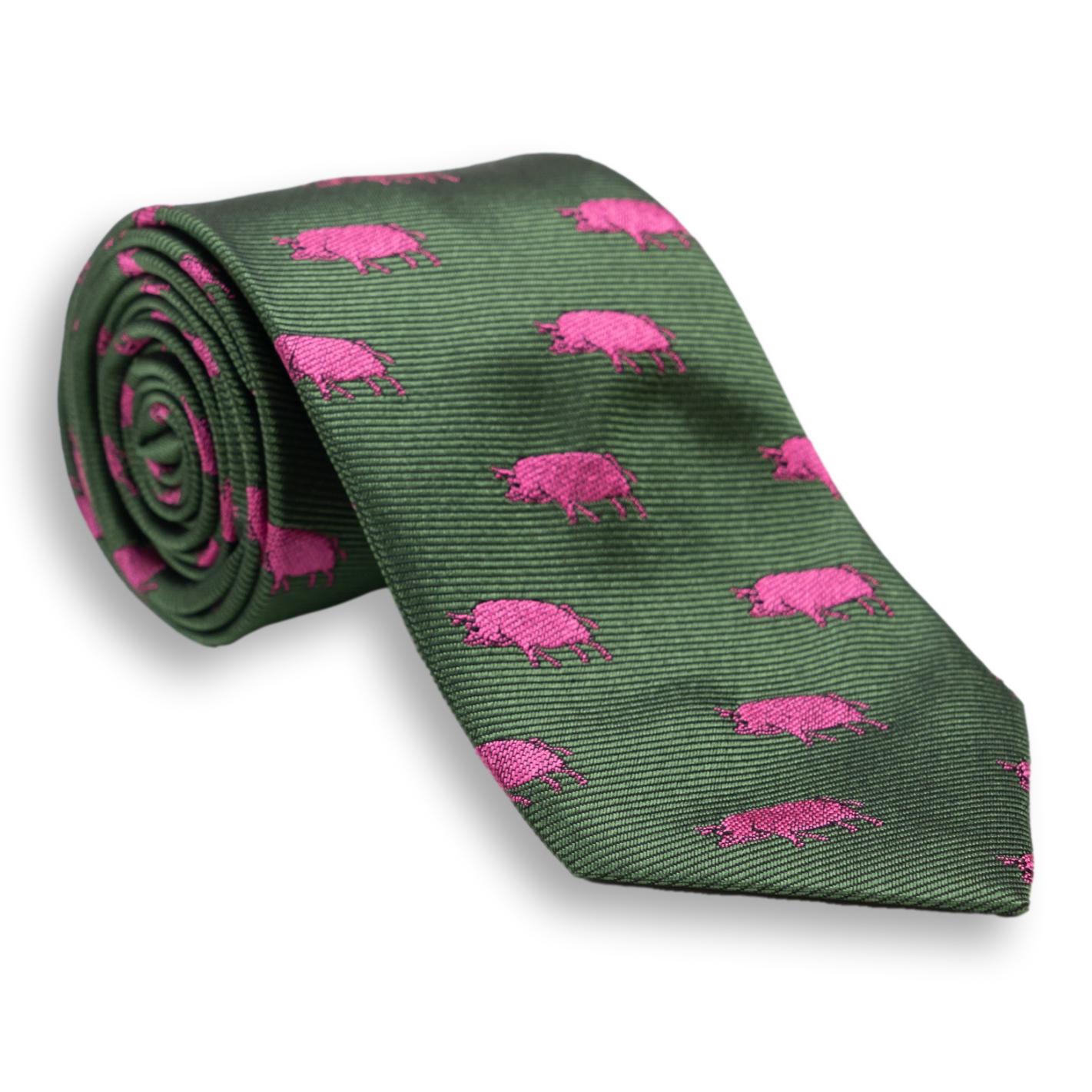 Pig Silk Woven Tie