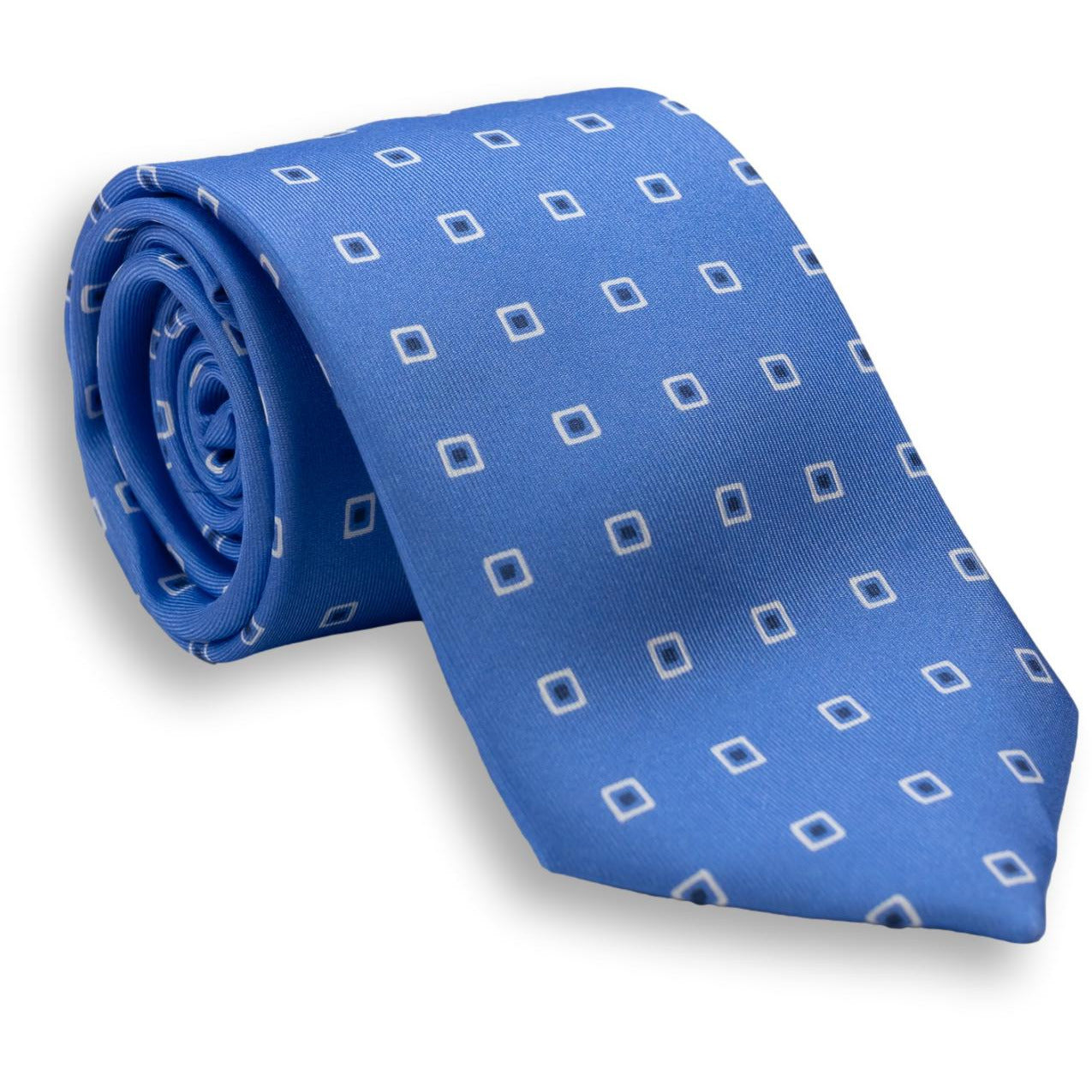 Square Motif Silk Print Tie