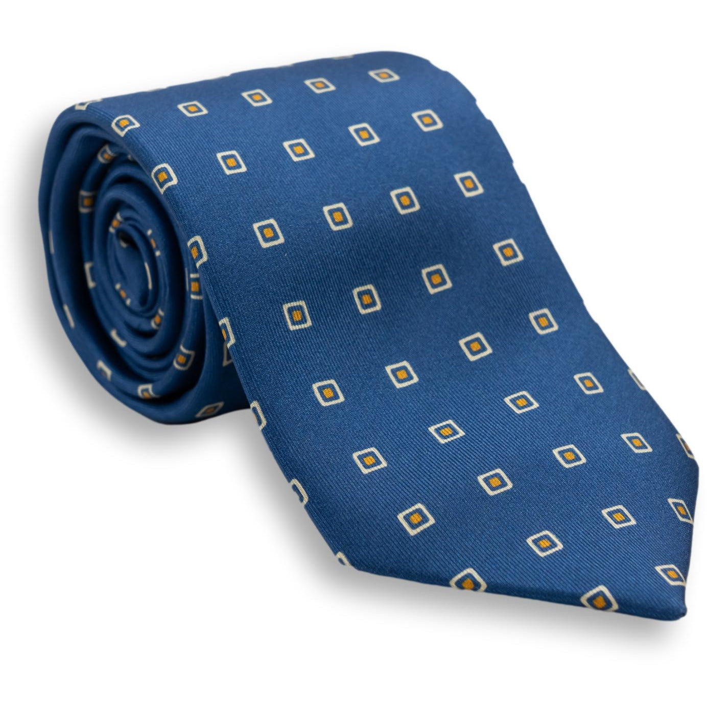 Square Motif Silk Print Tie