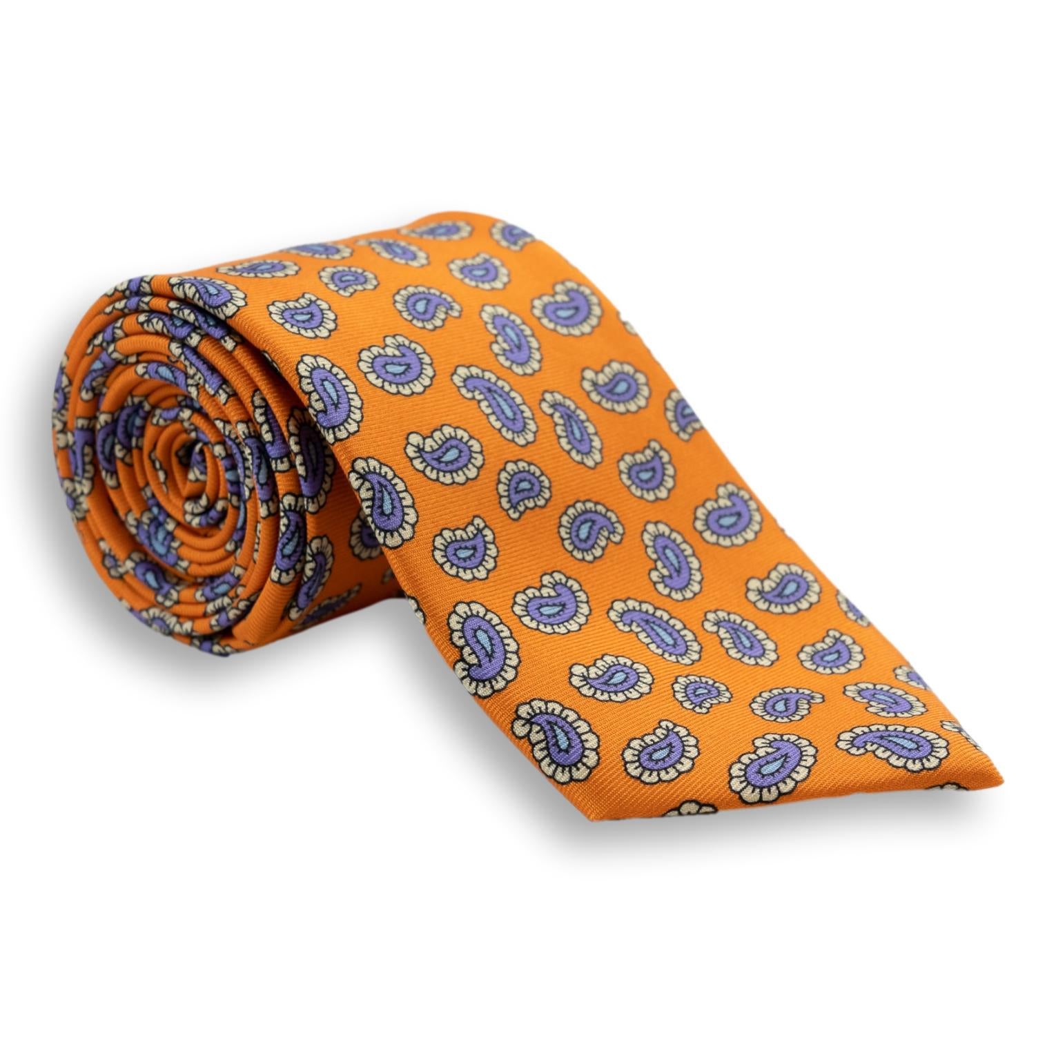 Medium Paisley Motif Silk Tie