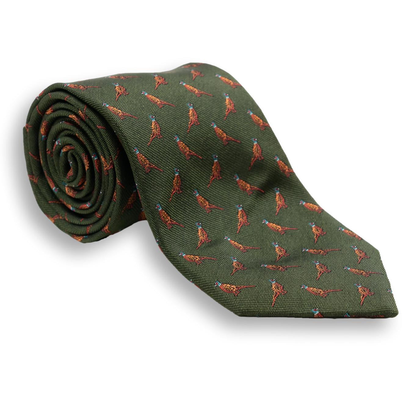 Pheasant Silk Tie