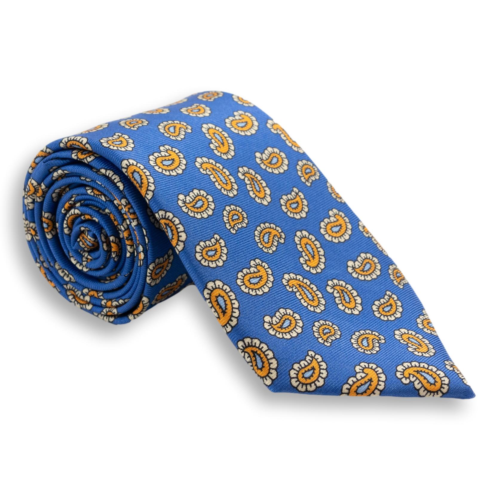 Medium Paisley Motif Silk Tie