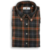 Orange Plaid Brushed Cotton Sport Shirt