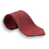 Crimson with Multicolored Paisley Irish Poplin Tie