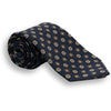 Navy with Multicolored Shield Irish Poplin Tie