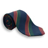 Navy, Green, and Cranberry with thin Gold Stripe Irish Poplin Tie