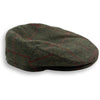 Brown and Green Herringbone with Red Windowpane Wool Cap