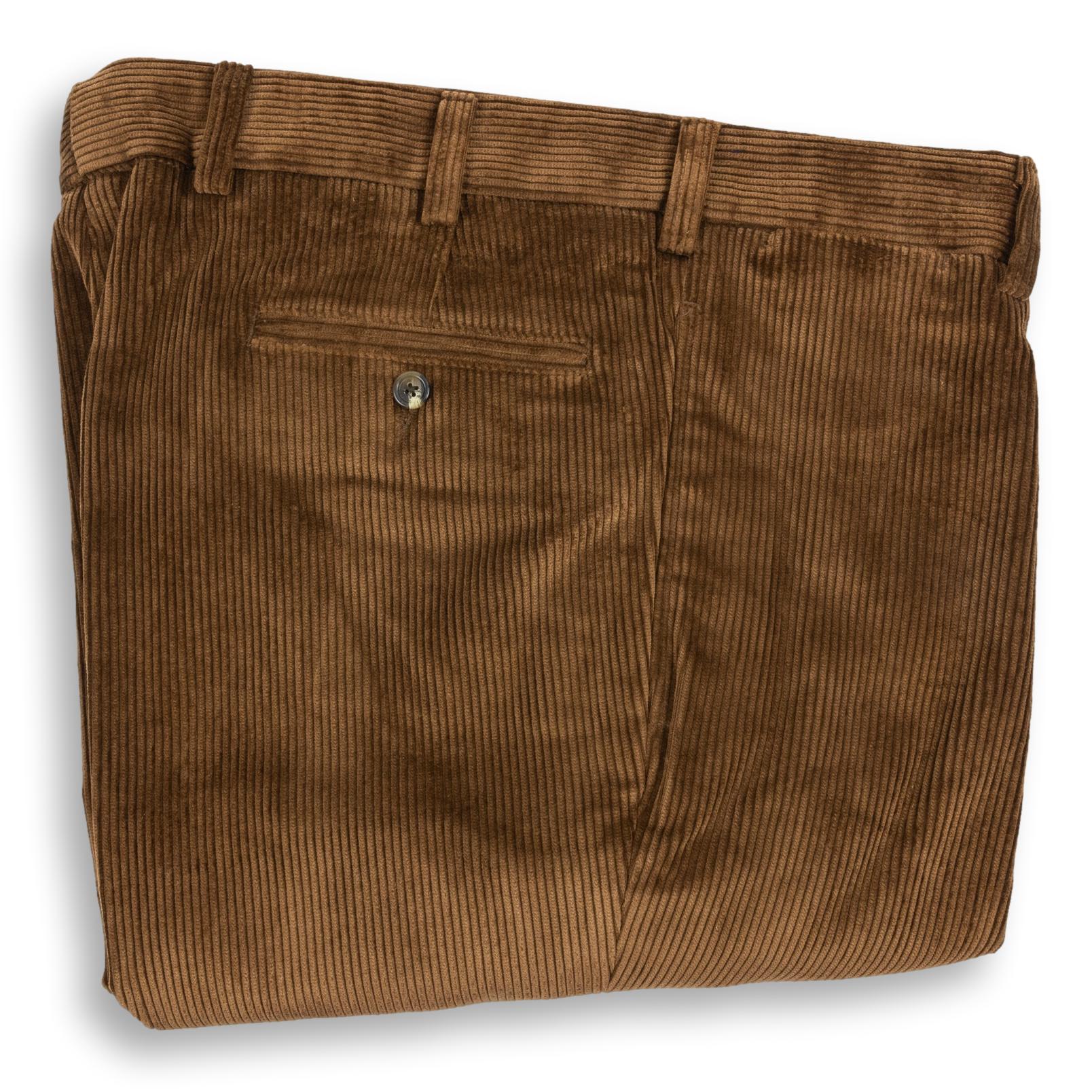 Plain Front Corduroy Trousers