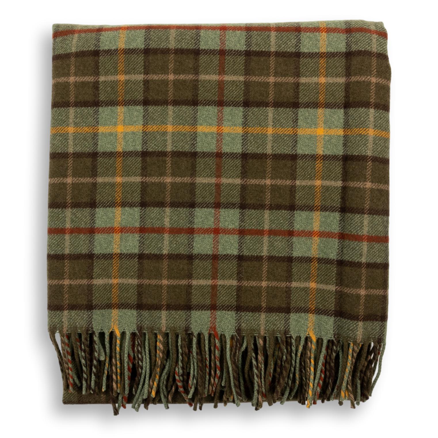 Multicolored Plaid 100% Lambswool Blanket